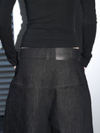 LABELROOM Washed Wide-Leg Raw Denim Pants
