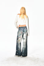 DND4DES Cartoon Chain Wide-Leg Jeans