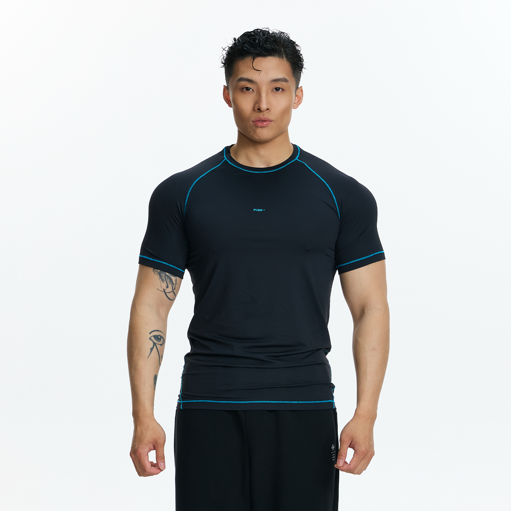 PUMPPLUS Contrast Piping Slim Quick-Dry Training Tee