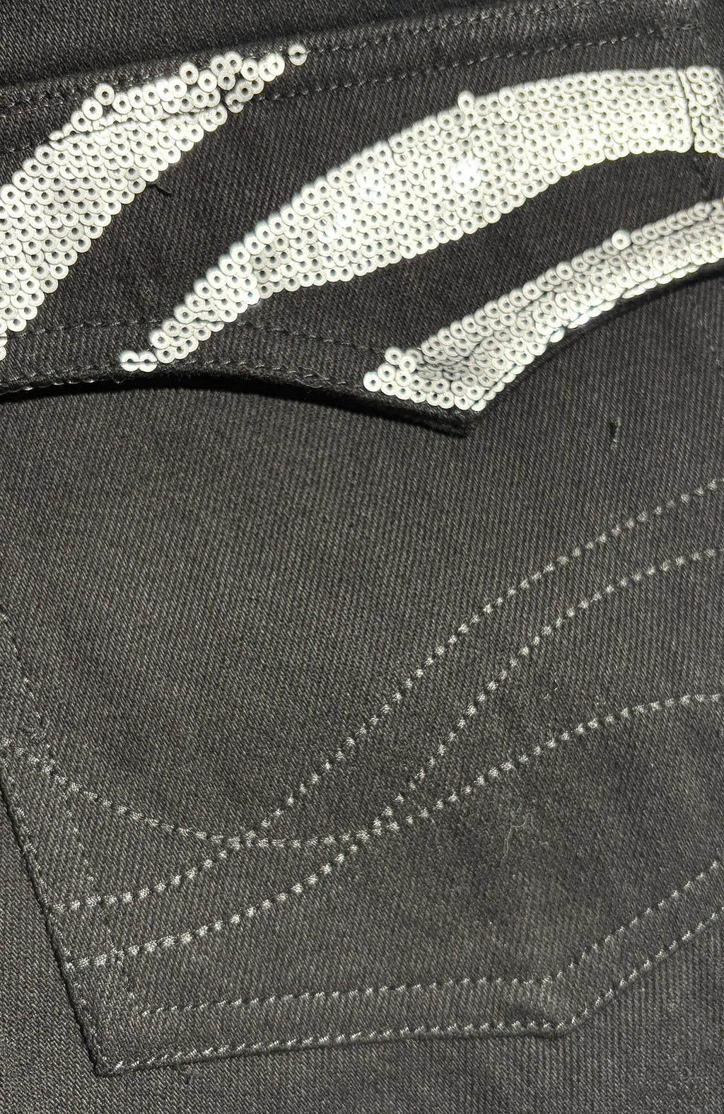 PCCVISION Silver Tiger Sequin Jeans