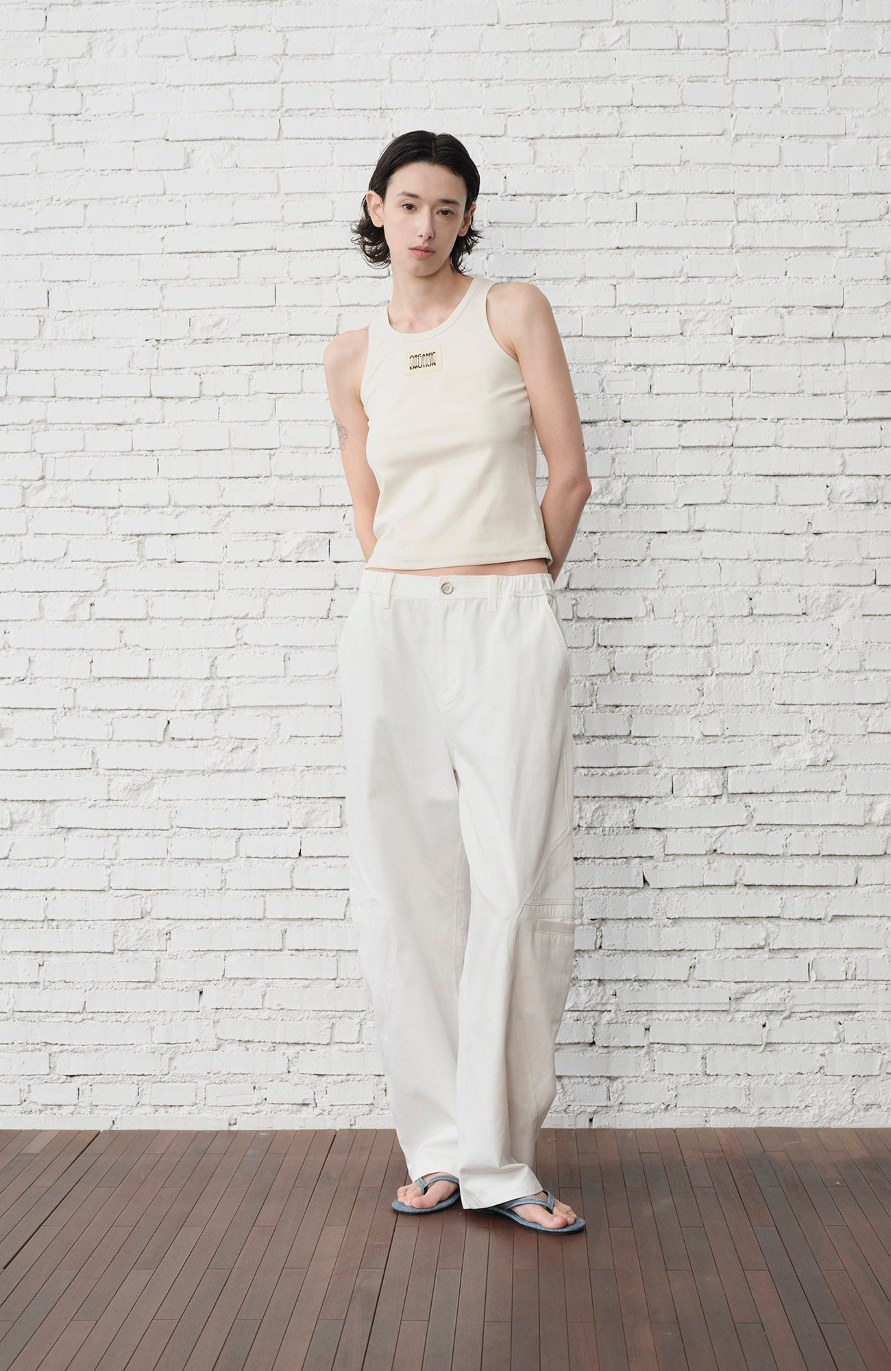 ORGANIC EMOTION Curved-Seam Workwear Jeans