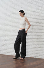 ORGANIC EMOTION Contrast-Paneled Workwear Jeans