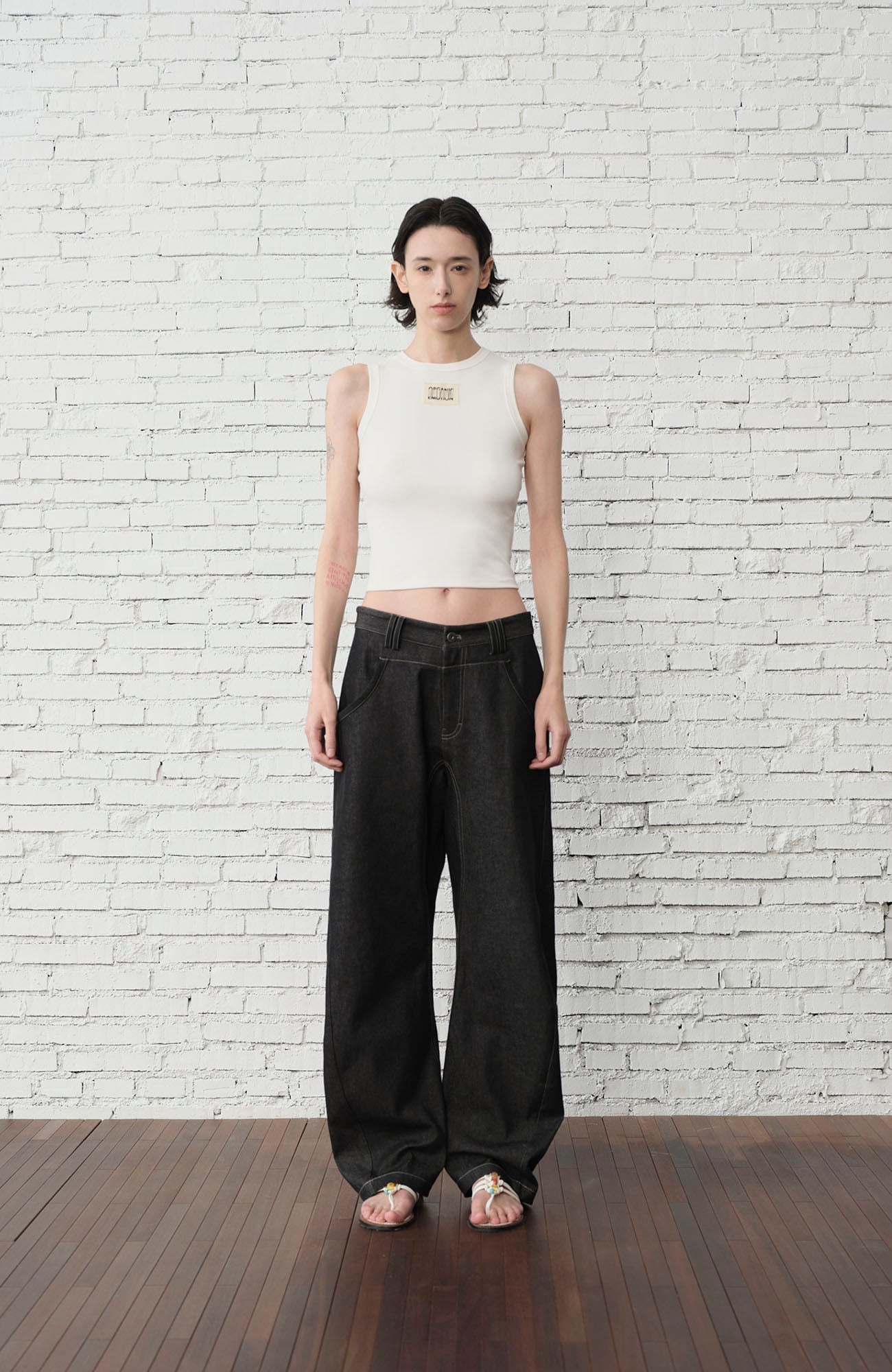 ORGANIC EMOTION Contrast-Paneled Workwear Jeans