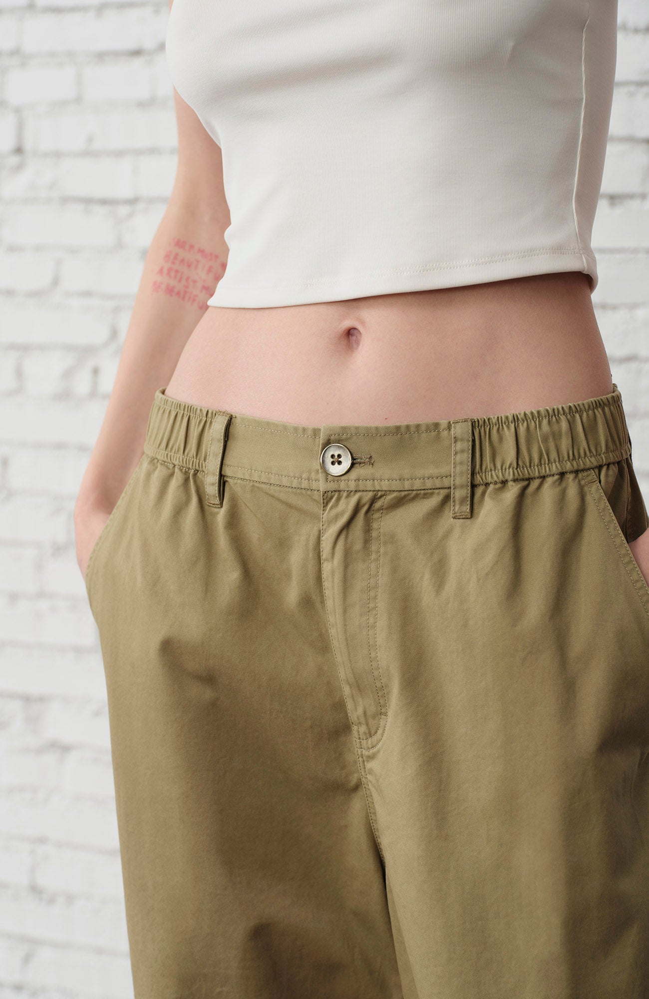 ORGANIC EMOTION Curved-Seam Workwear Jeans