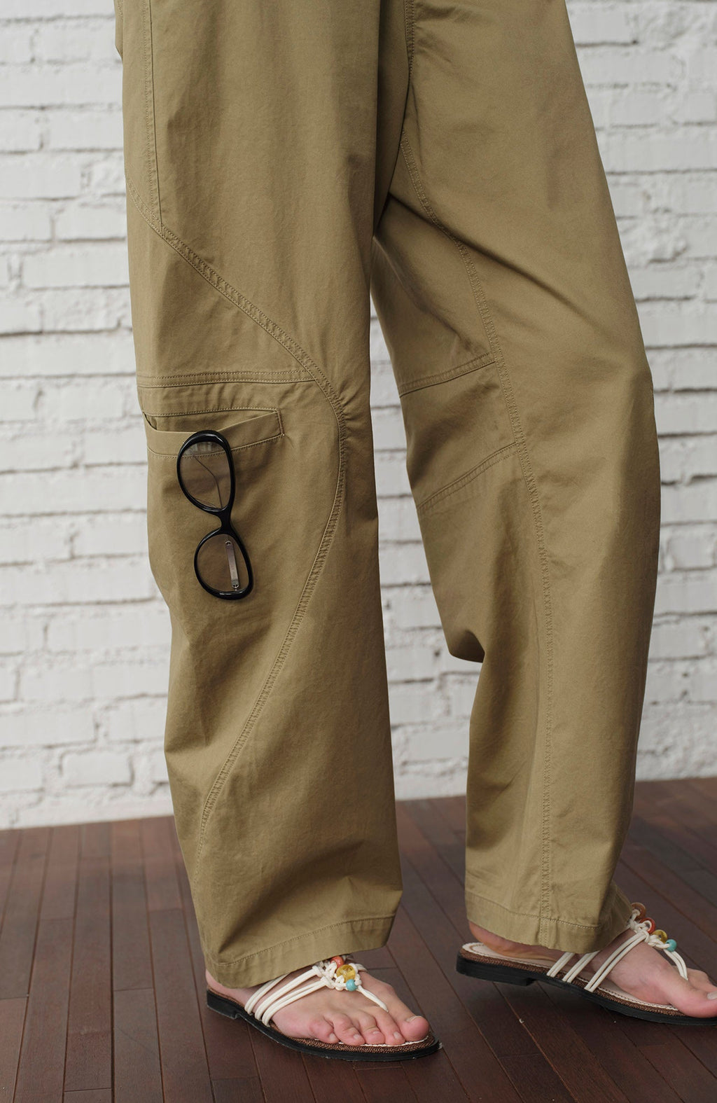 ORGANIC EMOTION Curved-Seam Workwear Jeans