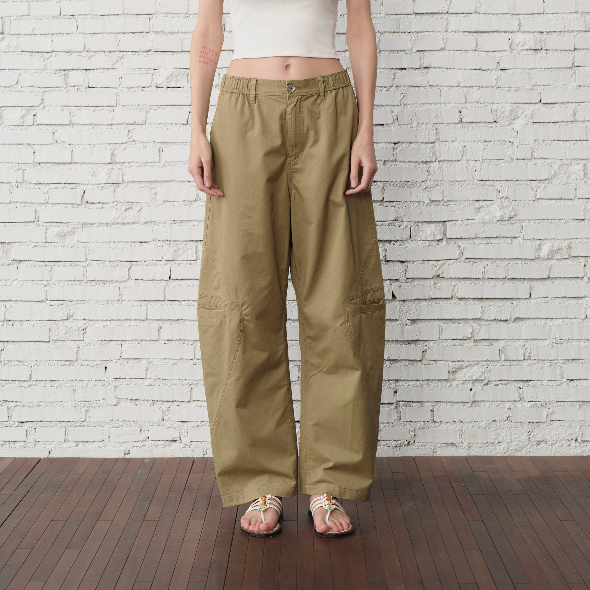 ORGANIC EMOTION Curved-Seam Workwear Jeans