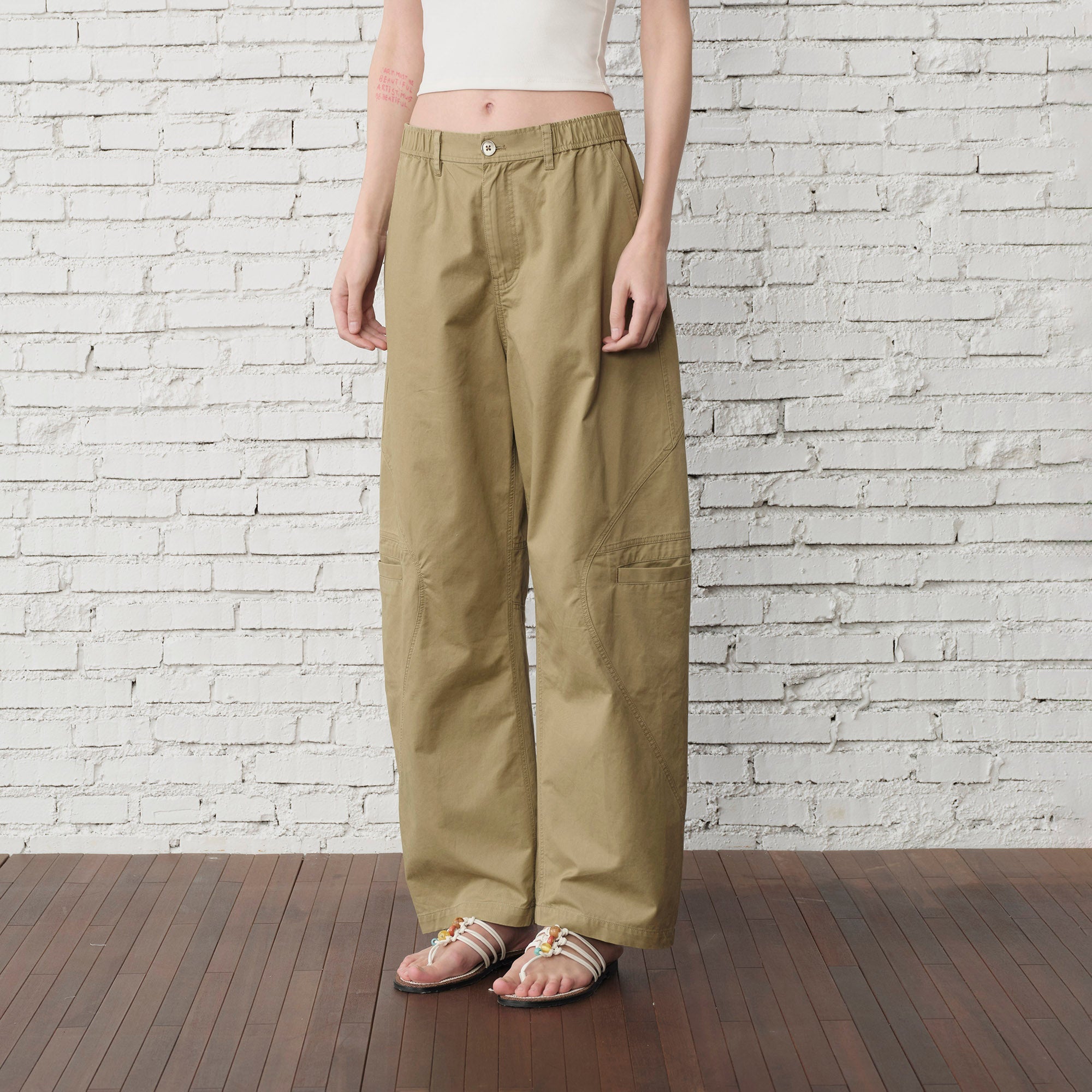 ORGANIC EMOTION Curved-Seam Workwear Jeans