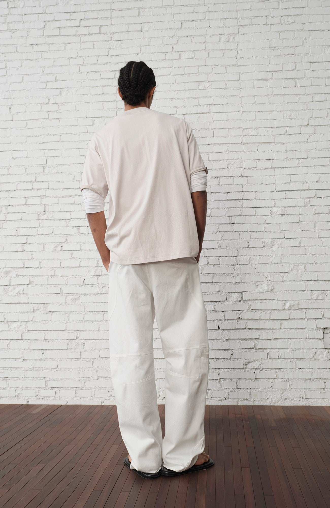 ORGANIC EMOTION Curved-Seam Workwear Jeans
