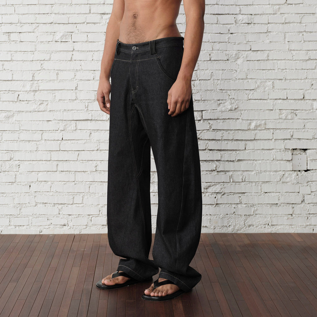 ORGANIC EMOTION Contrast-Paneled Workwear Jeans