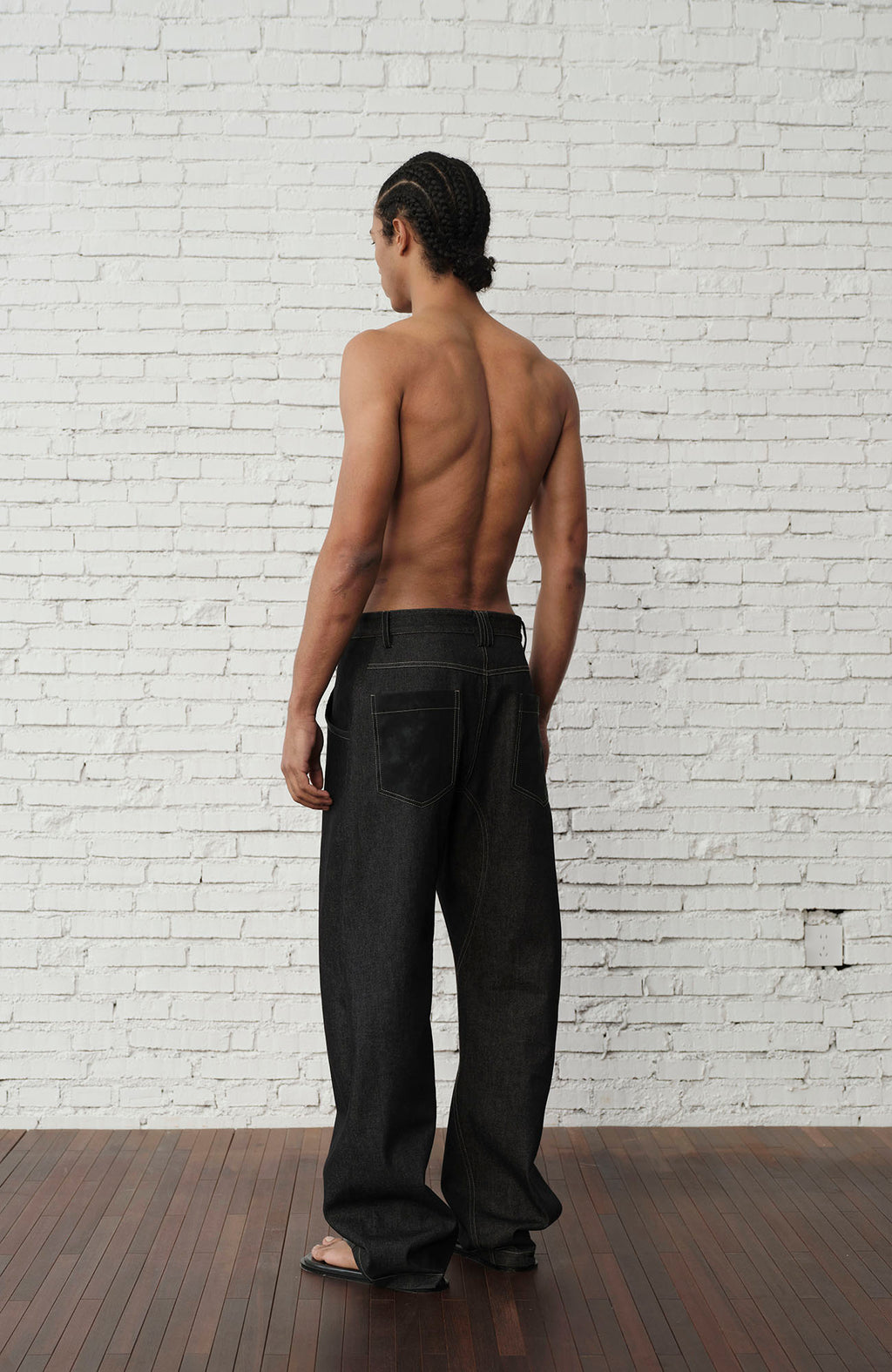 ORGANIC EMOTION Contrast-Paneled Workwear Jeans
