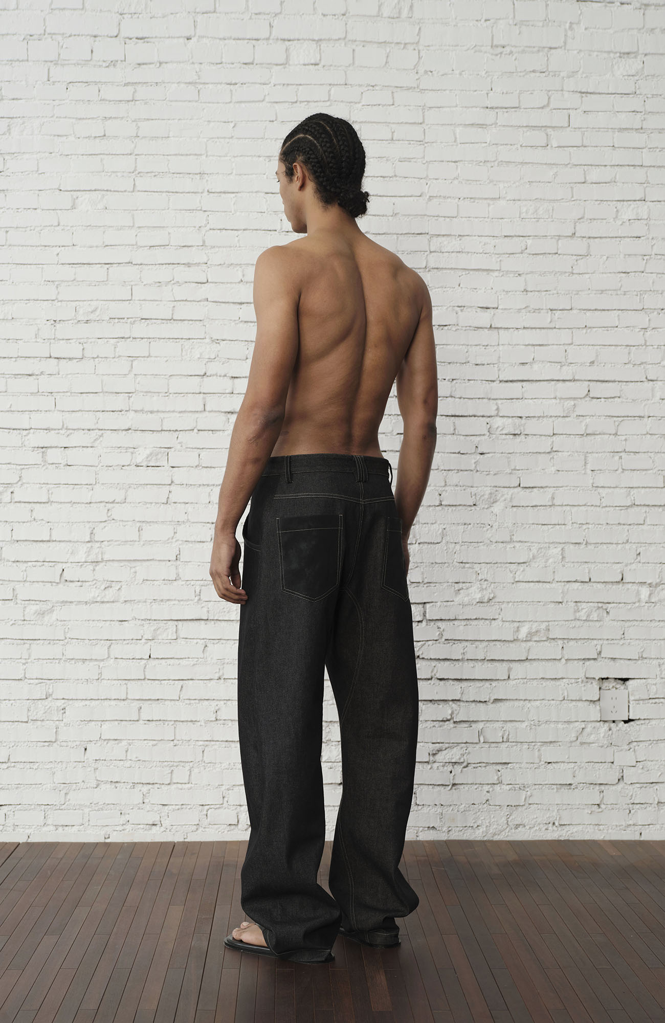 ORGANIC EMOTION Contrast-Paneled Workwear Jeans