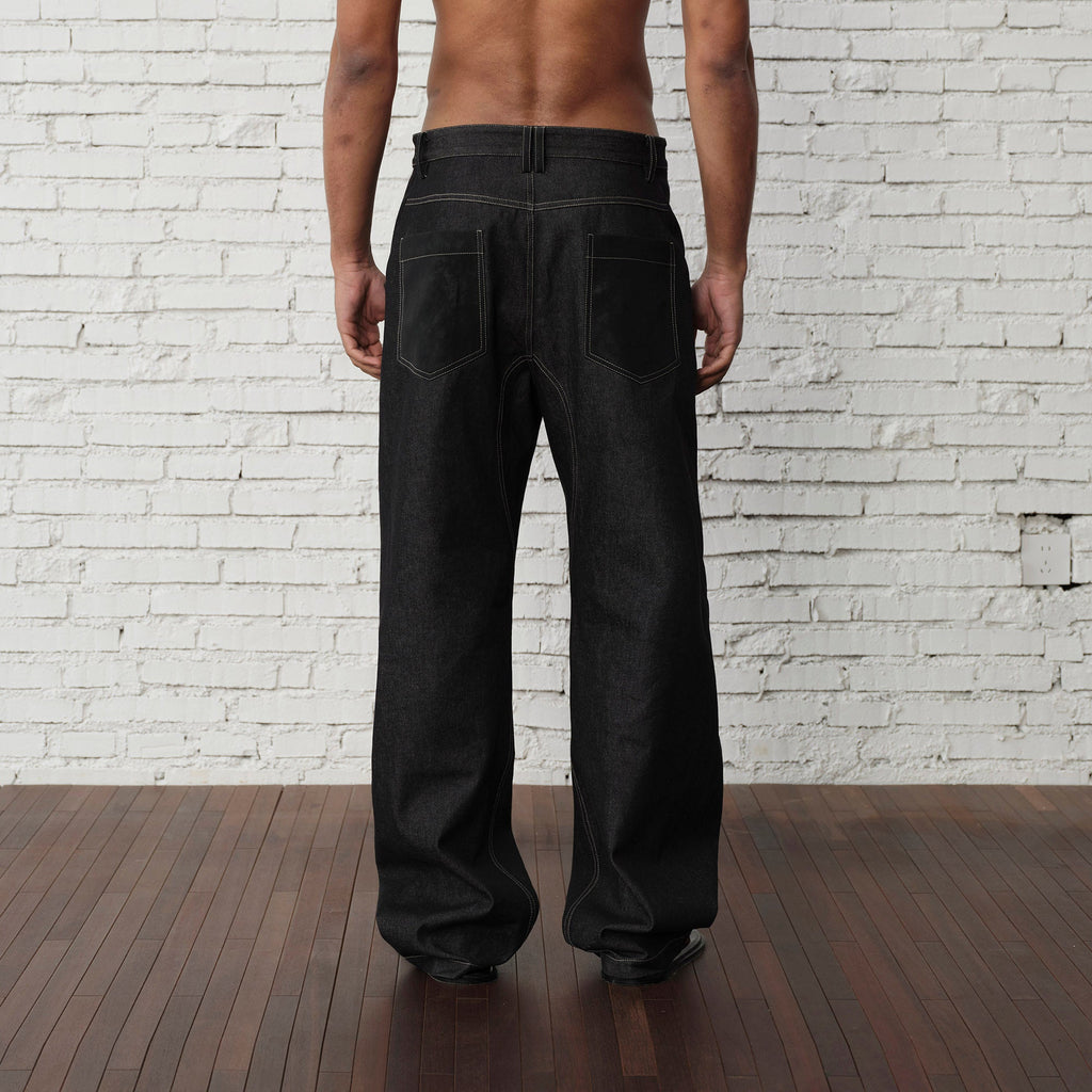 ORGANIC EMOTION Contrast-Paneled Workwear Jeans