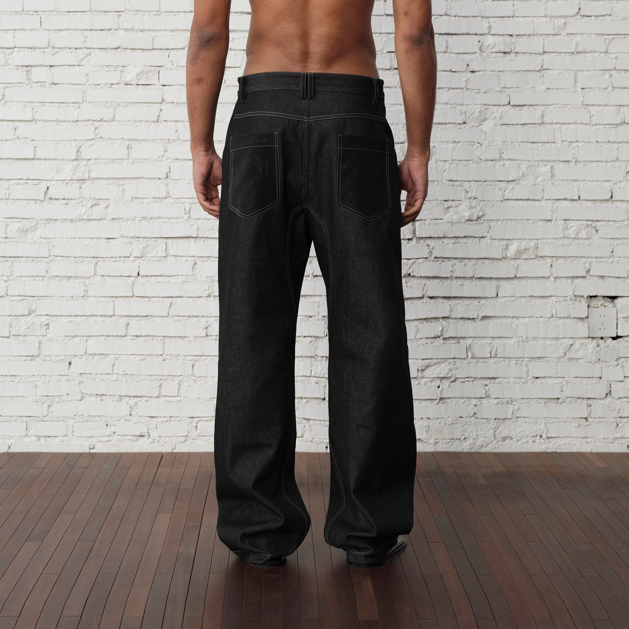 ORGANIC EMOTION Contrast-Paneled Workwear Jeans