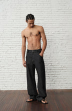 ORGANIC EMOTION Contrast-Paneled Workwear Jeans