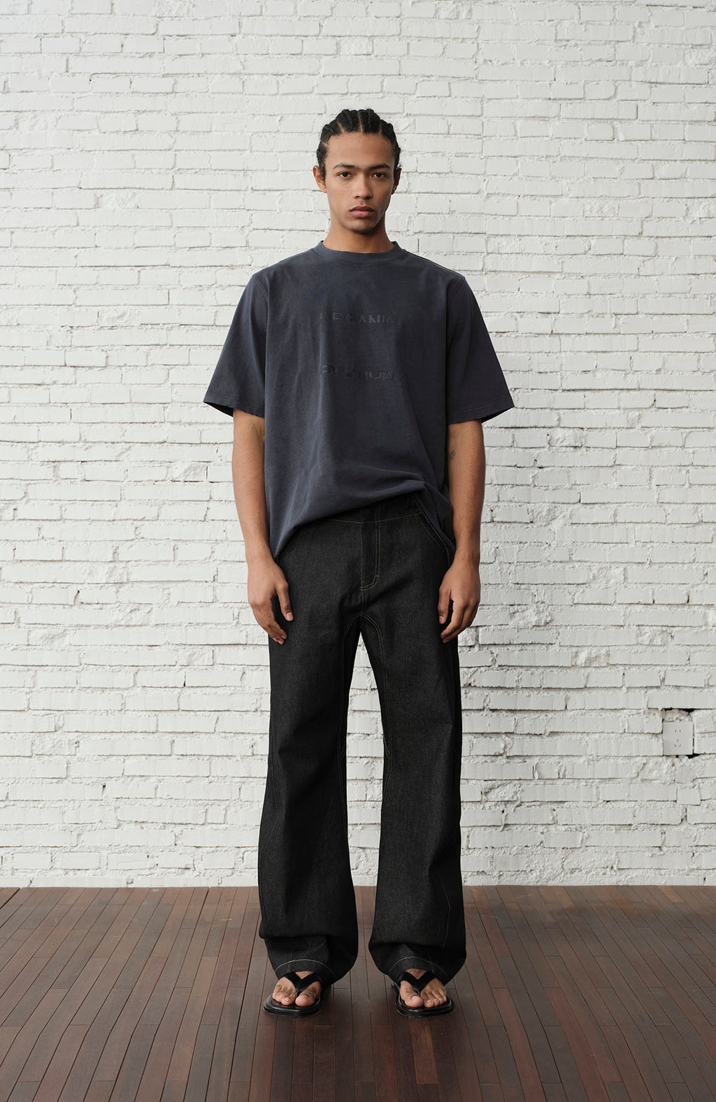 ORGANIC EMOTION Contrast-Paneled Workwear Jeans