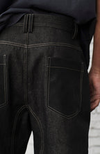 ORGANIC EMOTION Contrast-Paneled Workwear Jeans