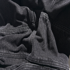 PCCVISION Distressed Wrinkled Stacked Baggy Jeans