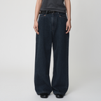OPICLOTH Retro Washed Straight-Leg Jeans
