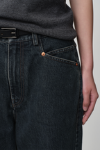 OPICLOTH Retro Washed Straight-Leg Jeans