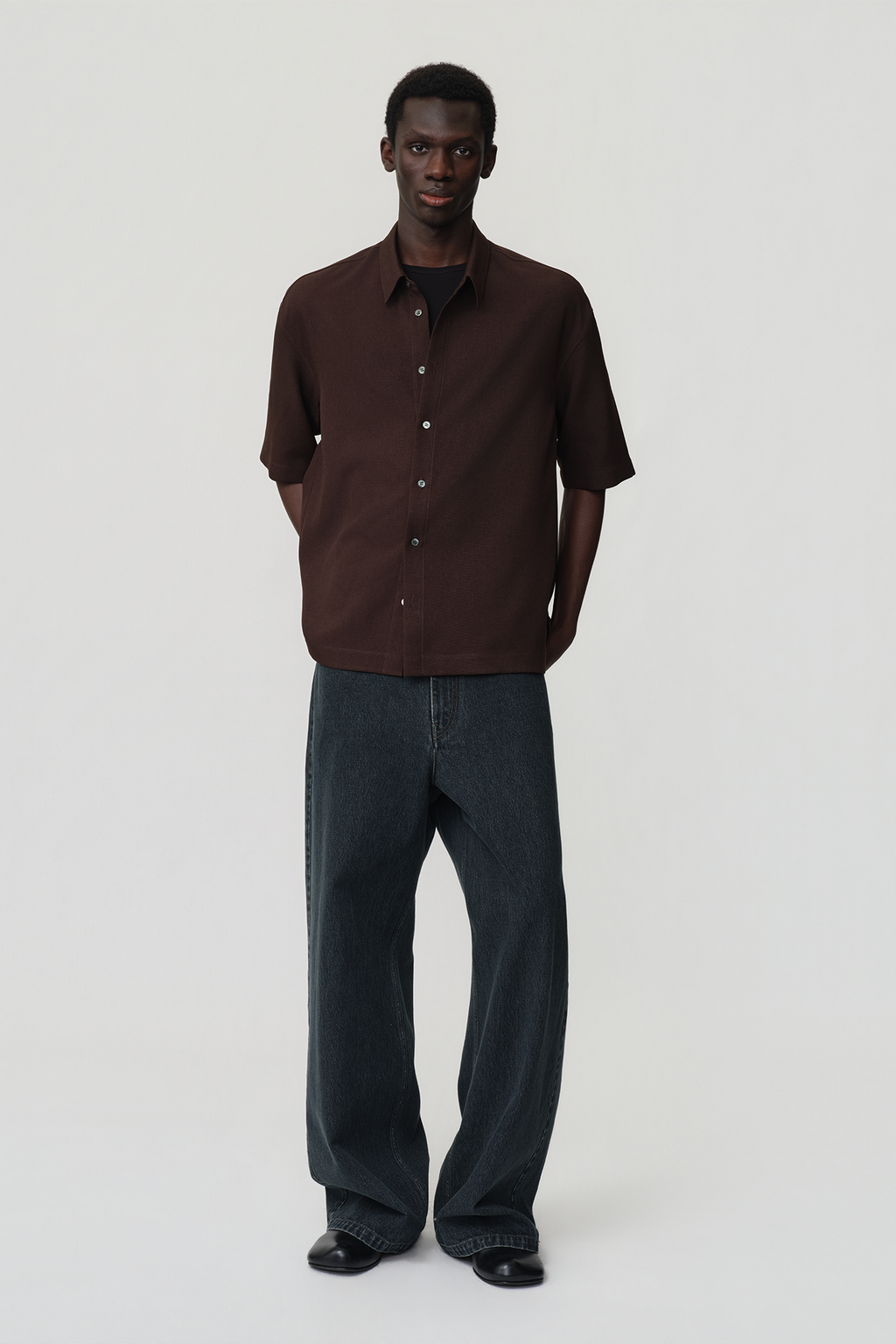 OPICLOTH Retro Washed Straight-Leg Jeans