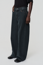 OPICLOTH Retro Washed Straight-Leg Jeans