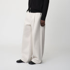 OPICLOTH Pleated Wide-Leg Jeans