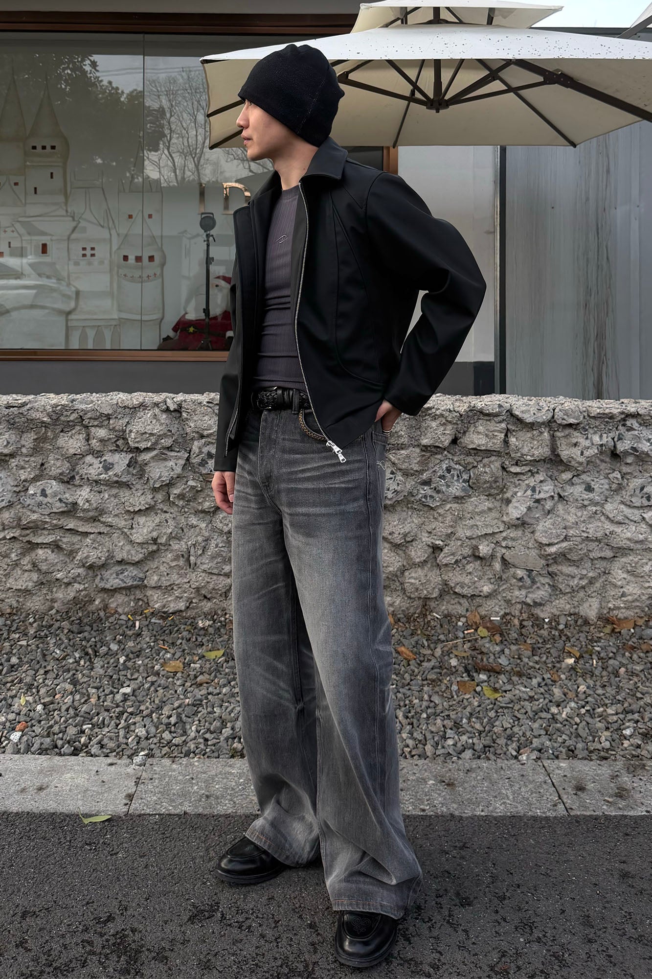 CATSSTAC Classic Whiskering Washed Jeans