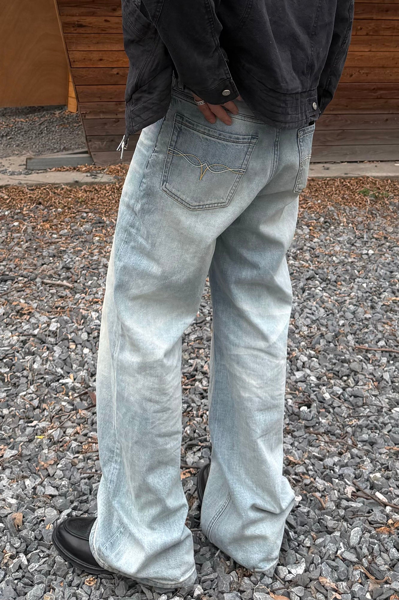 CATSSTAC Classic Whiskering Washed Jeans