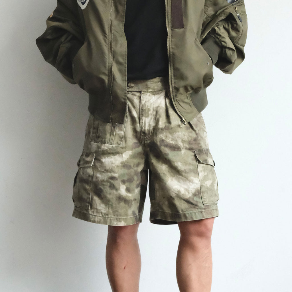 NEIGBORL Retro Washed Camo Cargo Shorts