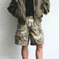 NEIGBORL Retro Washed Camo Cargo Shorts