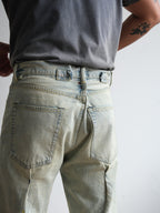 NEIGBORL Washed Paint-Splatter Straight-Leg Jeans