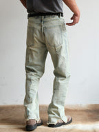 NEIGBORL Washed Paint-Splatter Straight-Leg Jeans