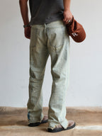 NEIGBORL Washed Paint-Splatter Straight-Leg Jeans