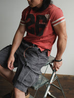 NEIGBORL Distressed Multi-Pocket Washed Cargo Shorts