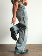 NEIGBORL Whiskering Washed  Straight-Leg Jeans