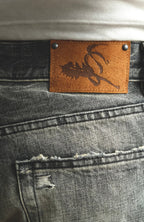 NEIGBORL Wash Distressed Loose-Fit Jeans Black