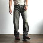 NEIGBORL Wash Distressed Loose-Fit Jeans Black