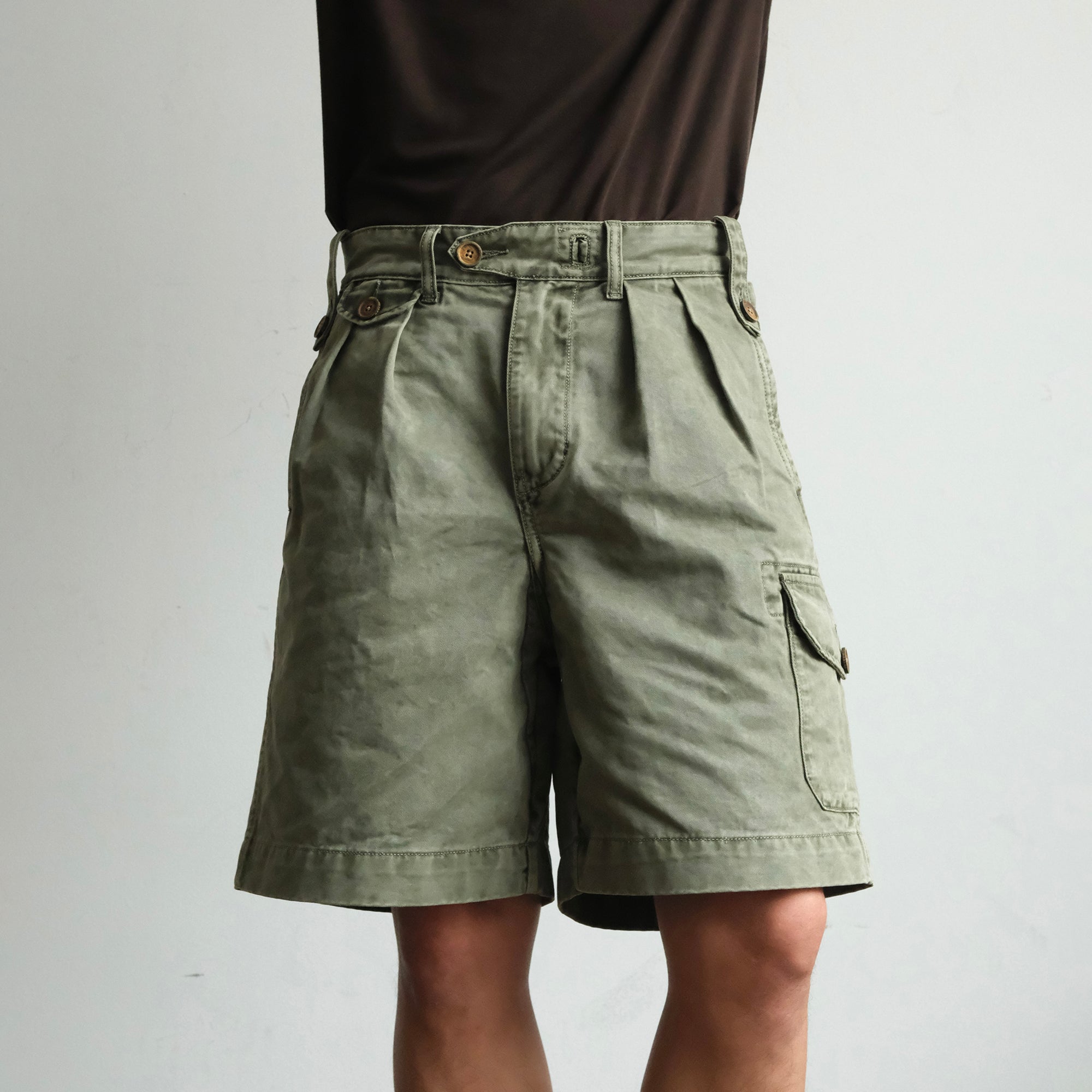 NEIGBORL Retro Washed Multi-Pocket Cargo Shorts
