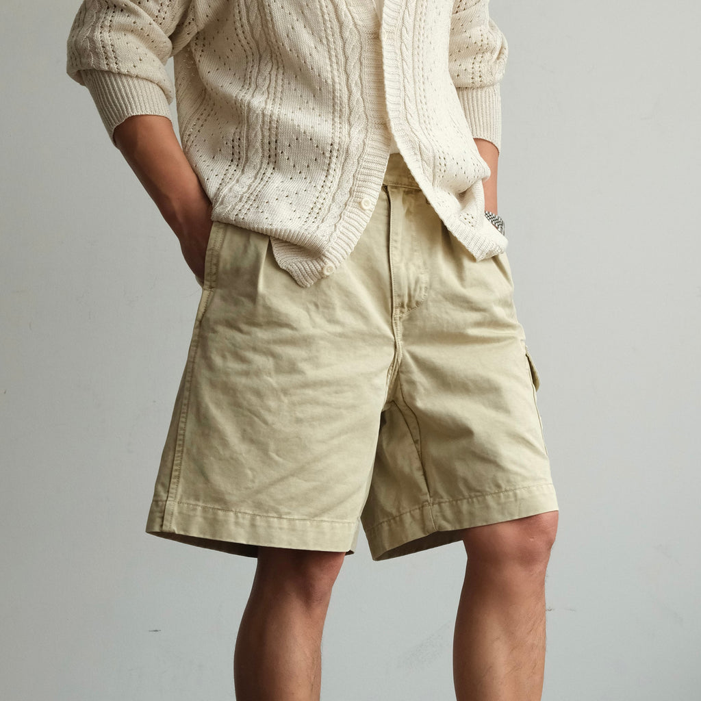 NEIGBORL Retro Washed Multi-Pocket Cargo Shorts