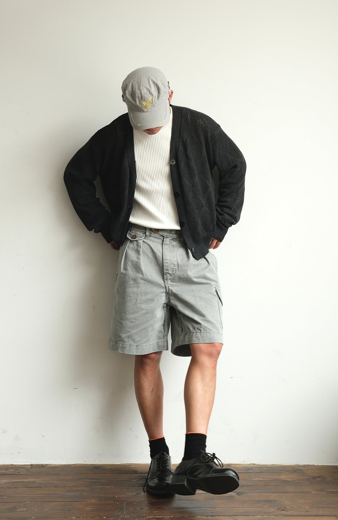 NEIGBORL Retro Washed Multi-Pocket Cargo Shorts