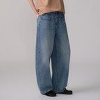 OPICLOTH Washed Whiskered Curved Jeans