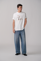 OPICLOTH Washed Whiskered Curved Jeans