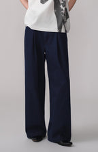 OPICLOTH Washed Indigo Pleated Jeans