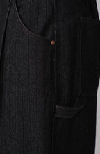 OPICLOTH Pinstripe Pleated Tapered Jeans