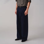 OPICLOTH Washed Indigo Pleated Jeans