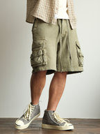 NEIGBORL Utility Multi-Pocket Drawstring Sweat Shorts