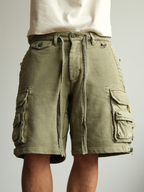 NEIGBORL Utility Multi-Pocket Drawstring Sweat Shorts