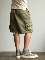 NEIGBORL Utility Multi-Pocket Drawstring Sweat Shorts