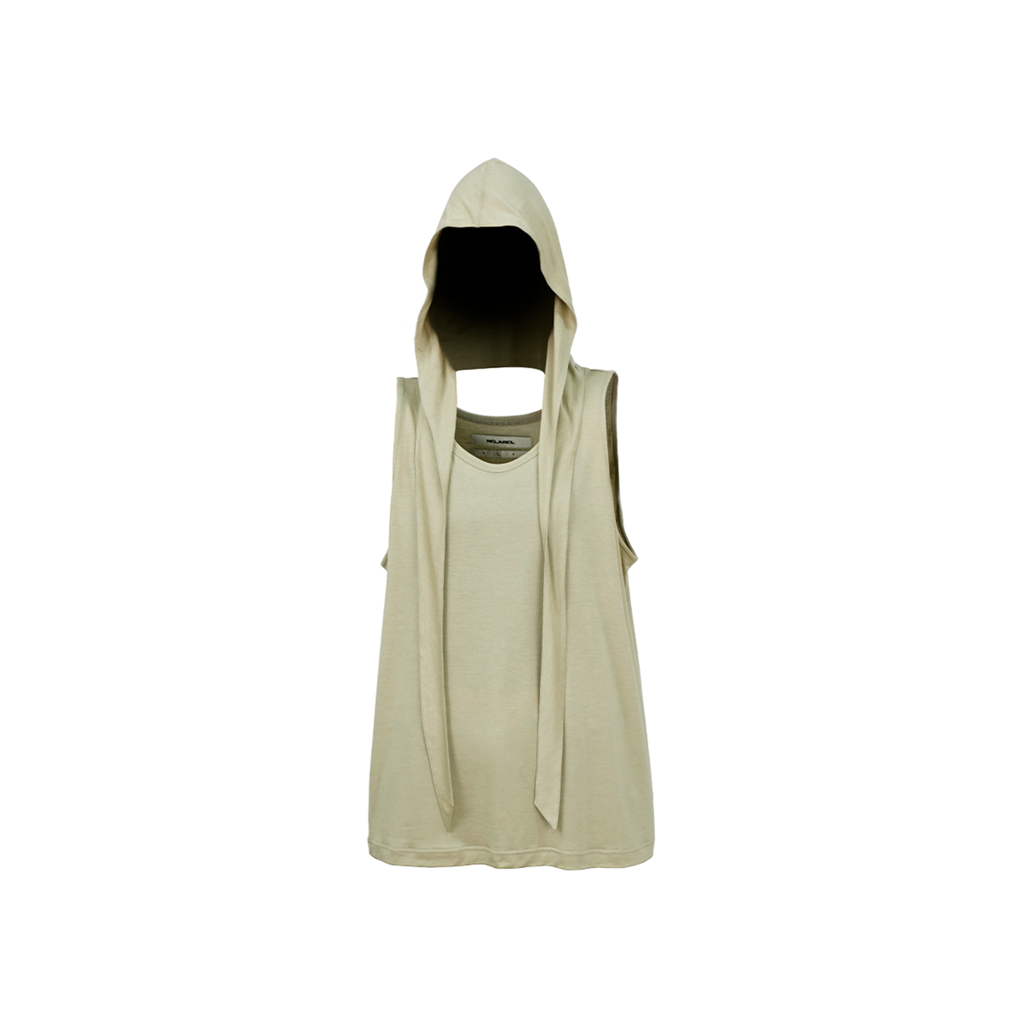 RELABEL Tencel Wool Hooded Ruched Tank Top