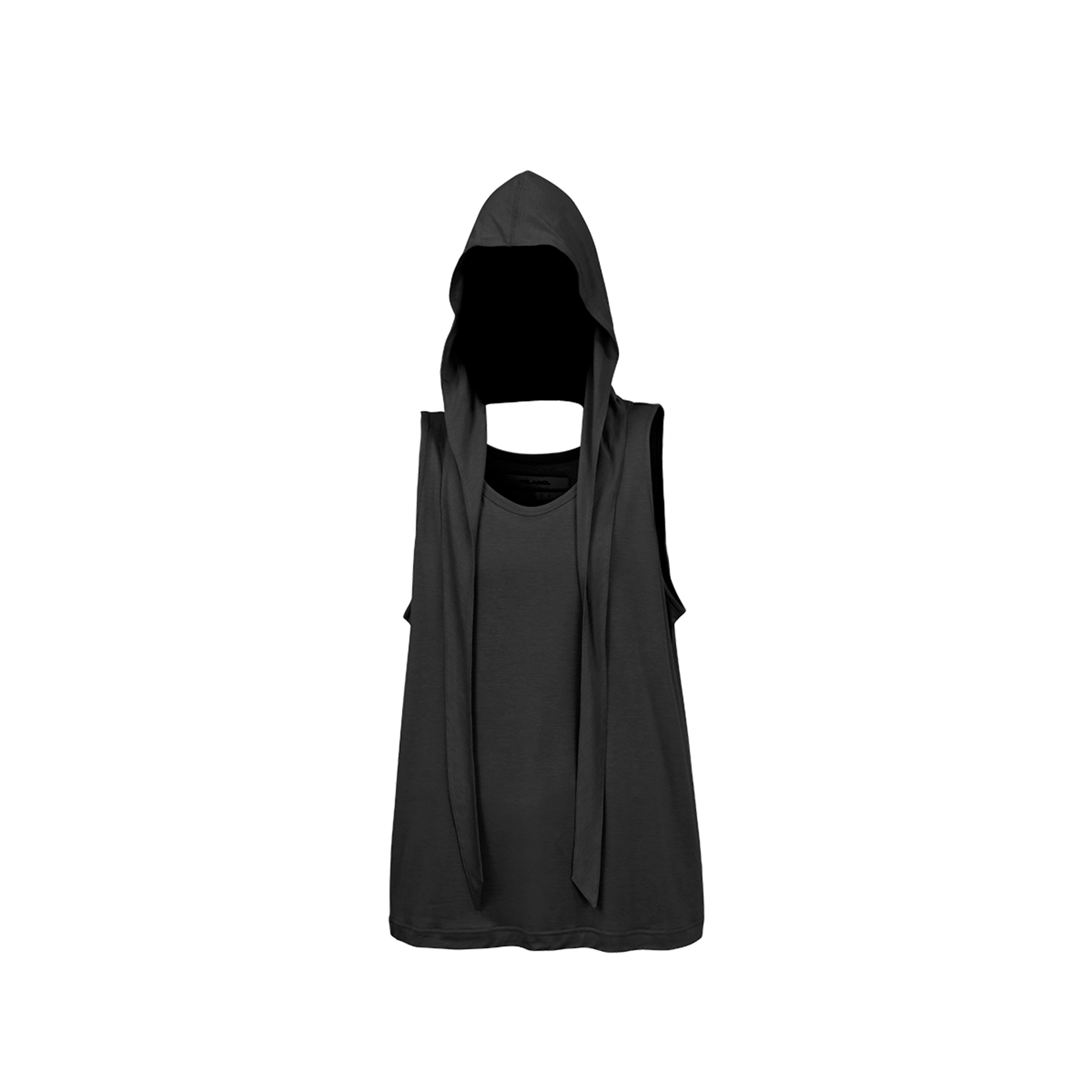 RELABEL Tencel Wool Hooded Ruched Tank Top